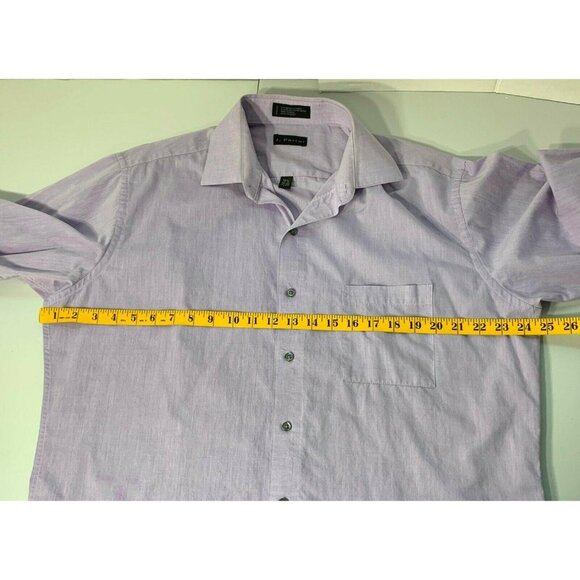J. Ferrar Mens Lavender Button-Up Shirt 16.5 Neck Long Sleeve 34/35 Modern Fit - Picture 5 of 8